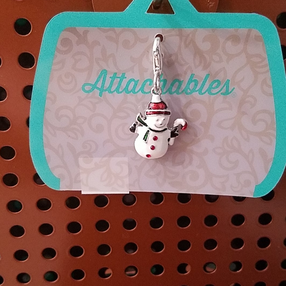 Snowman purse charm